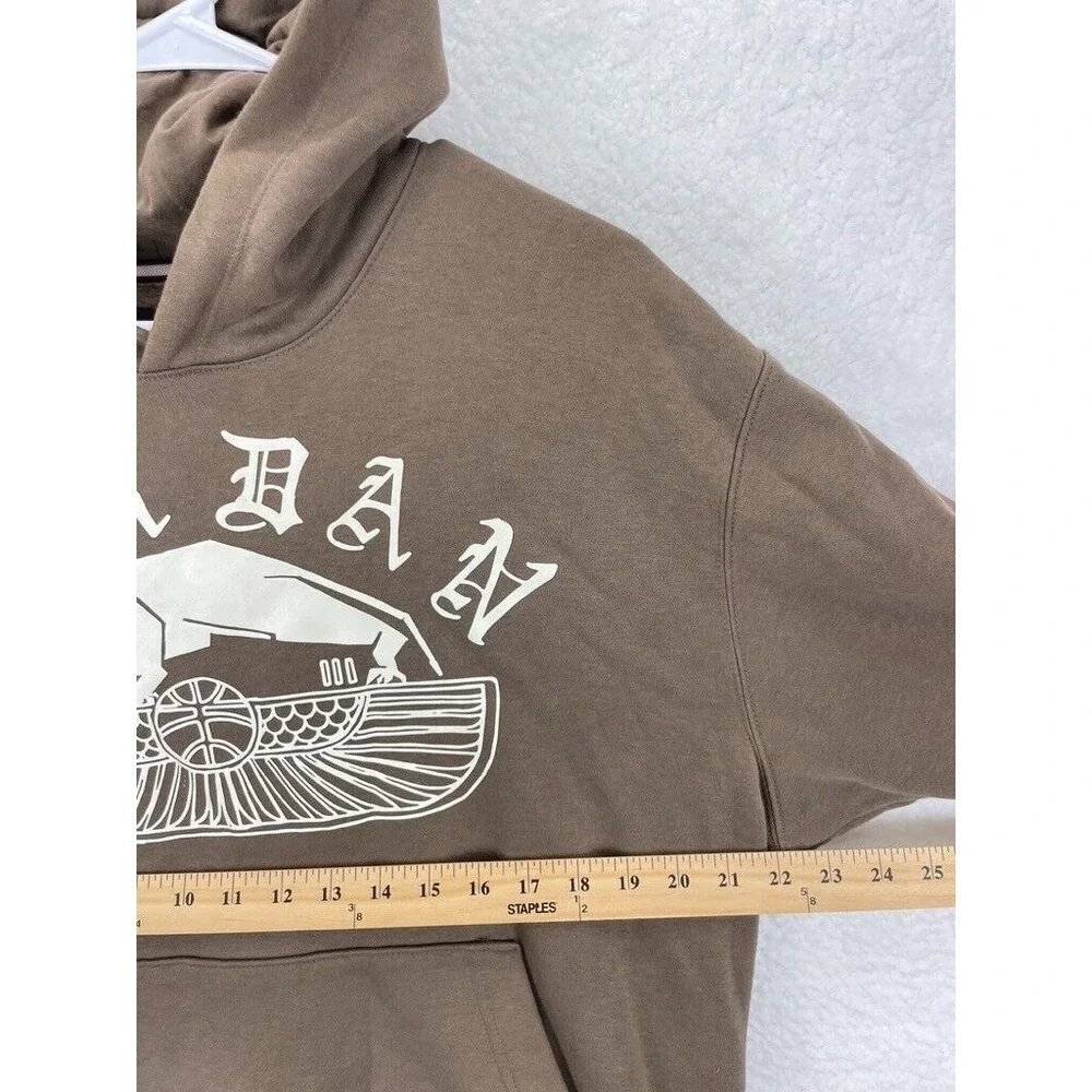 Nike Jordan Artist Series Umar Rashid Hoodie Mens L Brown Fleece Streetwear
